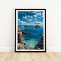 Guernsey Print | Channel Islands Wall Decor framed artwork showcasing coastal beauty and serene landscapes.