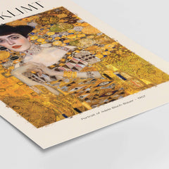 Gustav Klimt Art Print - Portrait of Adele Bloch-Bauer I Poster 1907 featuring intricate gold details.