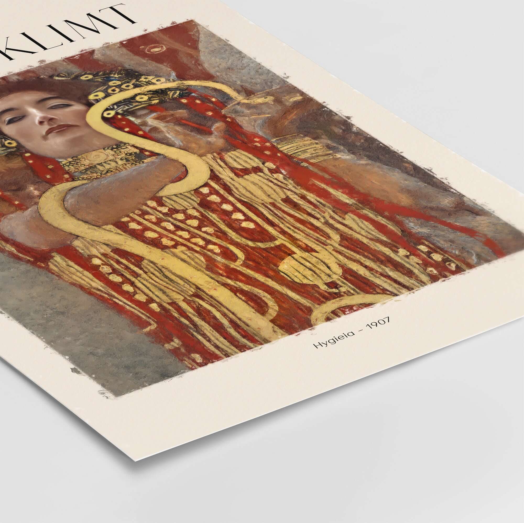 Gustav Klimt Art Print - Hygieia 1907 - Golden Phase Wall Art featuring the Greek goddess Hygieia.