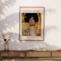 Gustav Klimt Art Print - Judith and Holofernes Art Print 1901 - Golden Phase Wall Decor Poster on display.