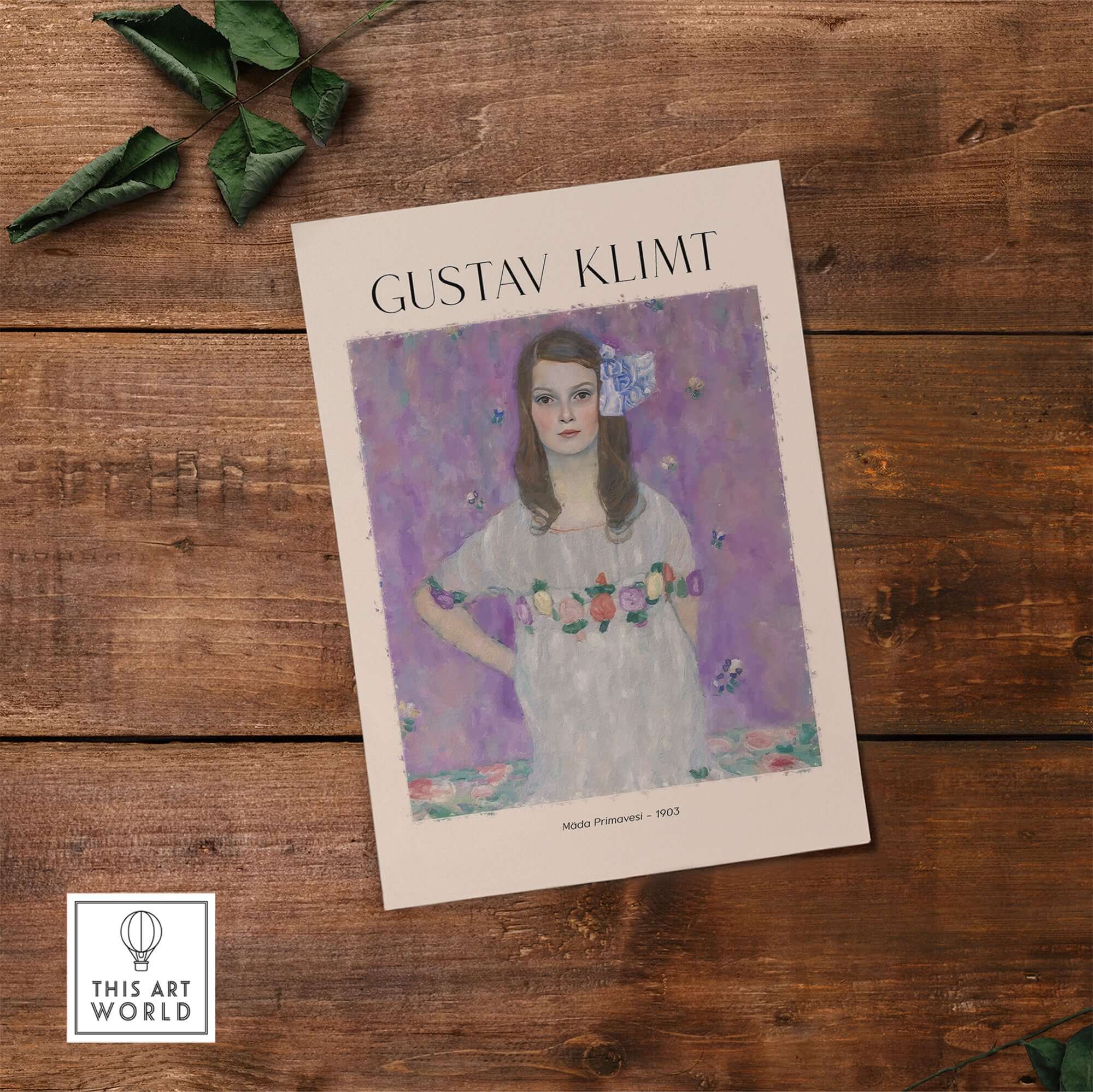 Gustav Klimt Mäda Primavesi Portrait Poster 1903 - Vienna Secession Art Print Wall Decor