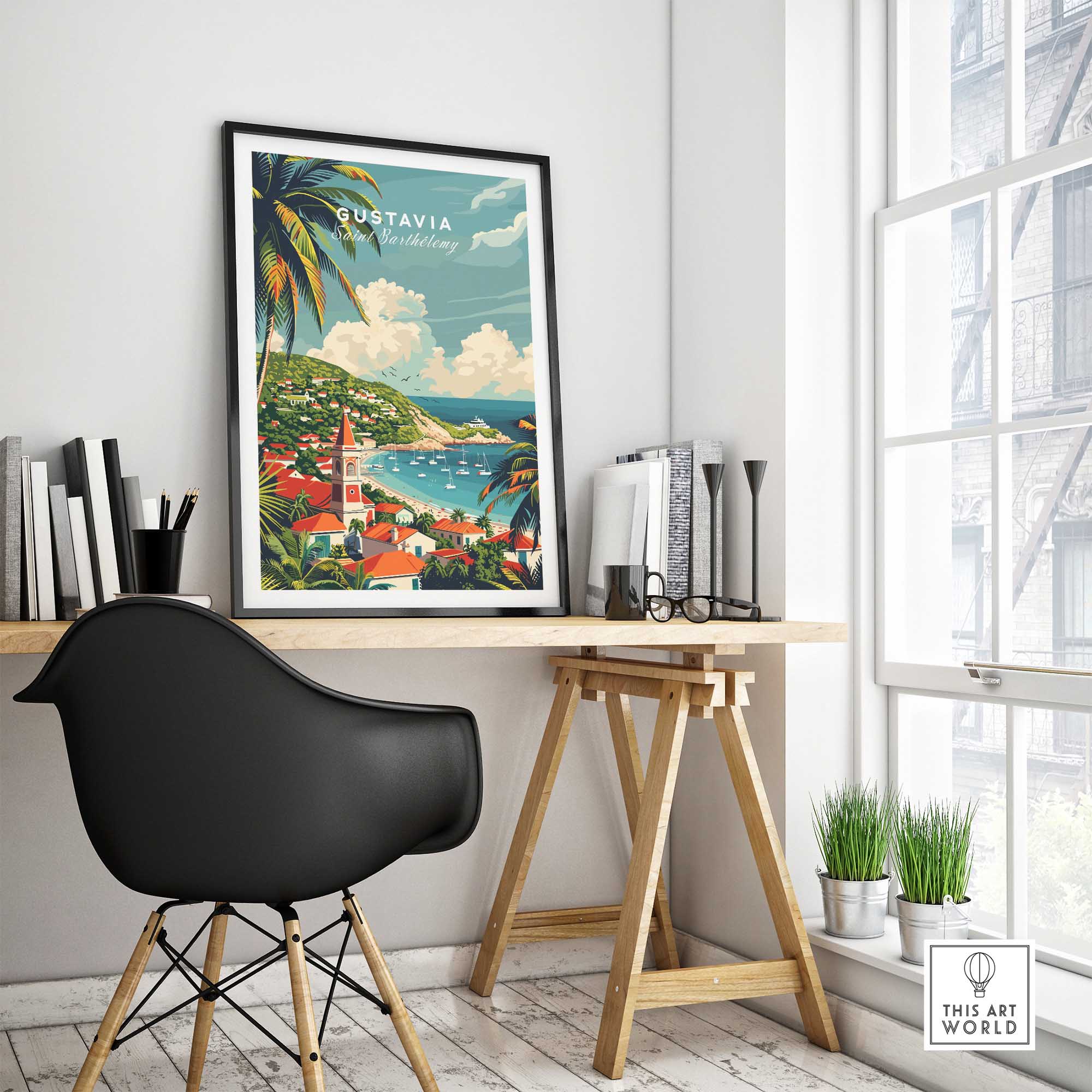 Gustavia Travel Print - Saint Barthélemy-This Art World