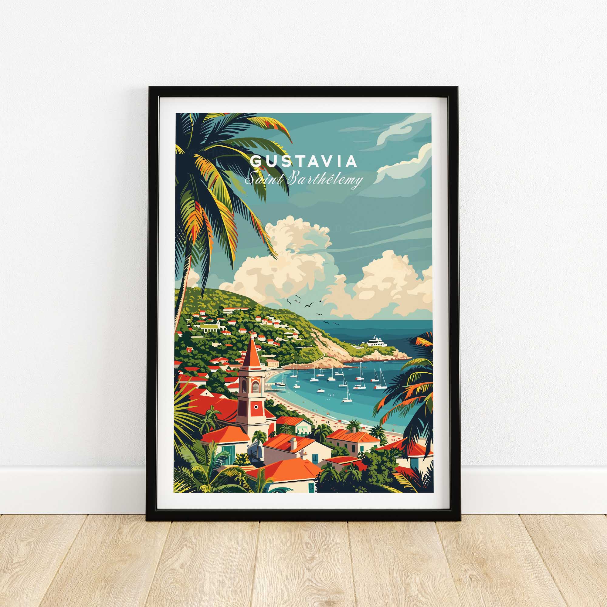Gustavia Travel Print - Saint Barthélemy-This Art World