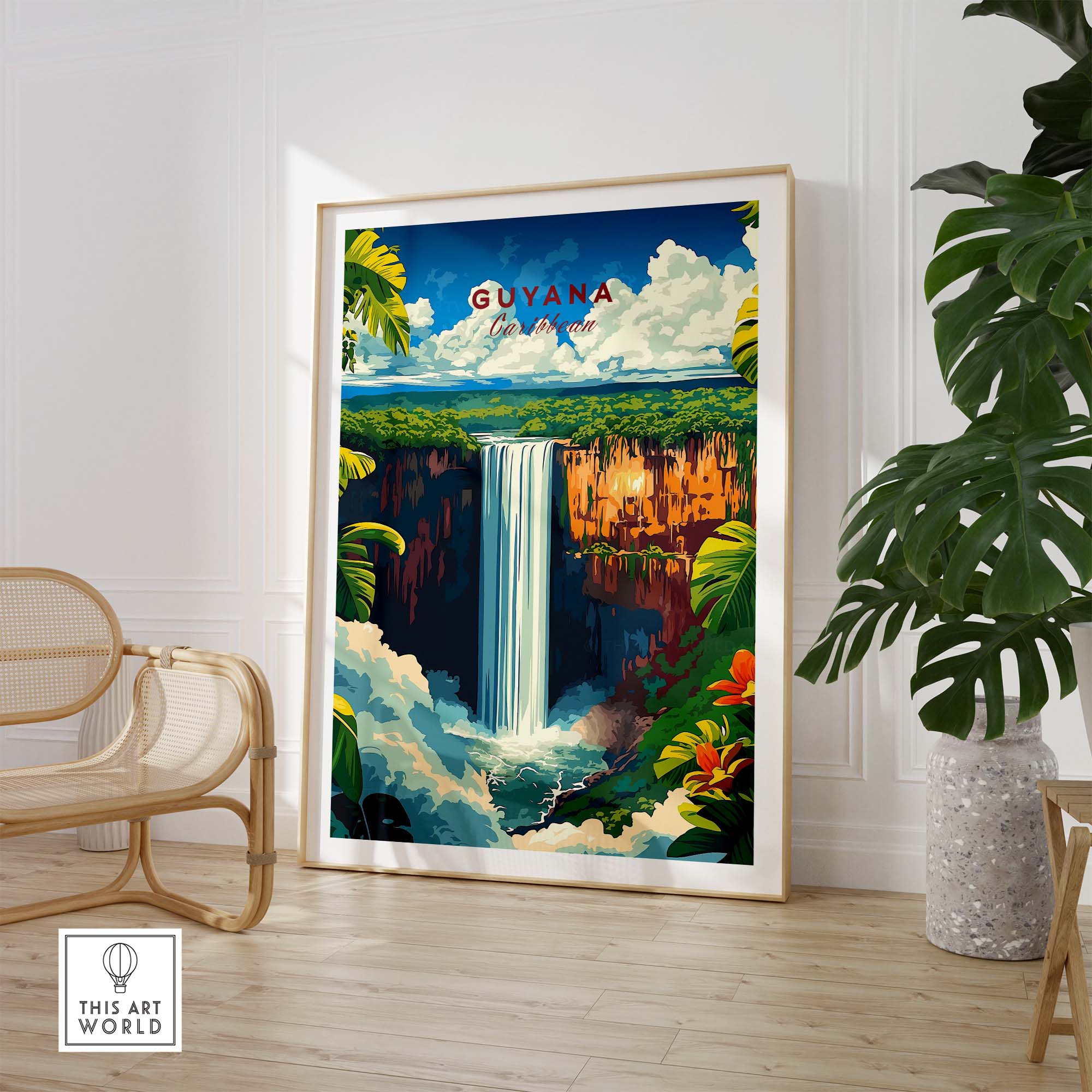 Guyana Travel Poster - Vibrant Design Inspired by the Beauty of Guyana