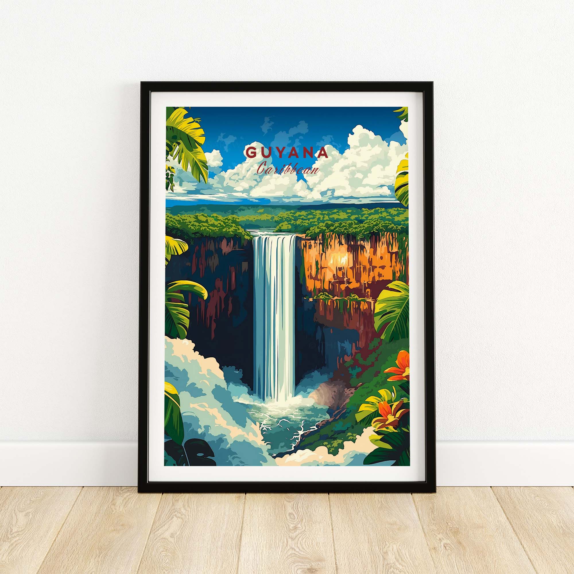 Guyana Travel Poster - Vibrant Design Inspired by the Beauty of Guyana