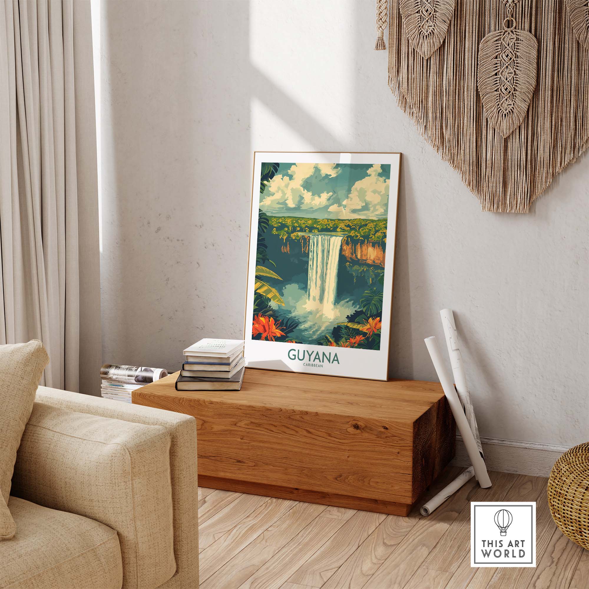 Guyana Wall Art - Vibrant Caribbean Travel Print to Bring Home Memories