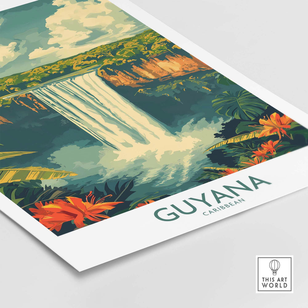 Guyana Wall Art - Vibrant Caribbean Travel Print to Bring Home Memories