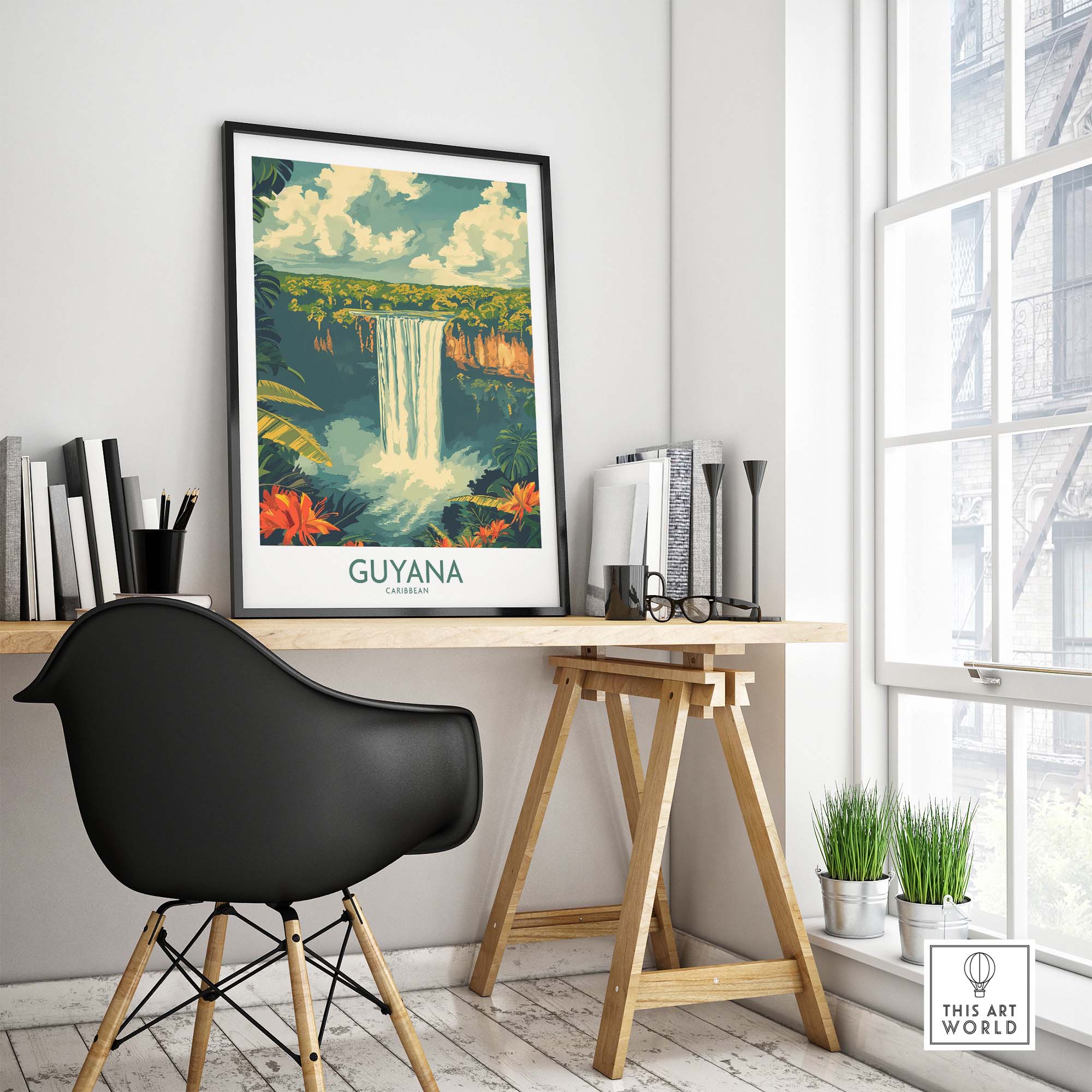 Guyana Wall Art - Vibrant Caribbean Travel Print to Bring Home Memories