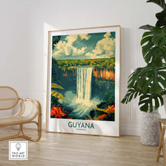 Guyana Wall Art - Vibrant Caribbean Travel Print to Bring Home Memories