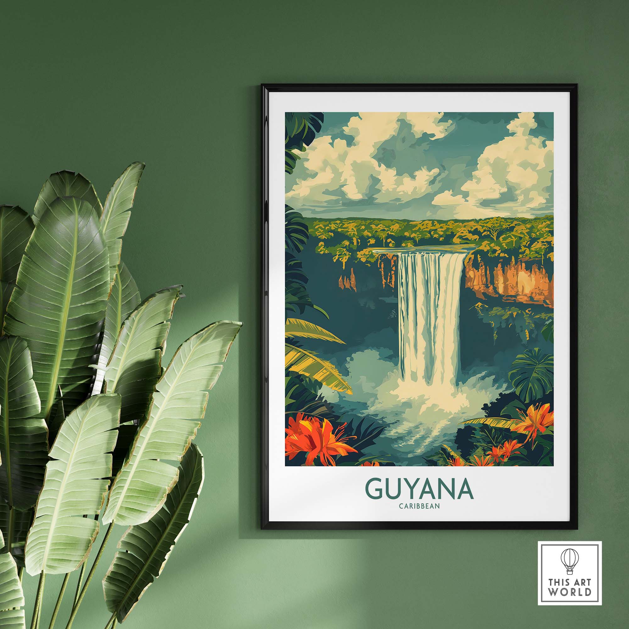 Guyana Wall Art - Vibrant Caribbean Travel Print to Bring Home Memories