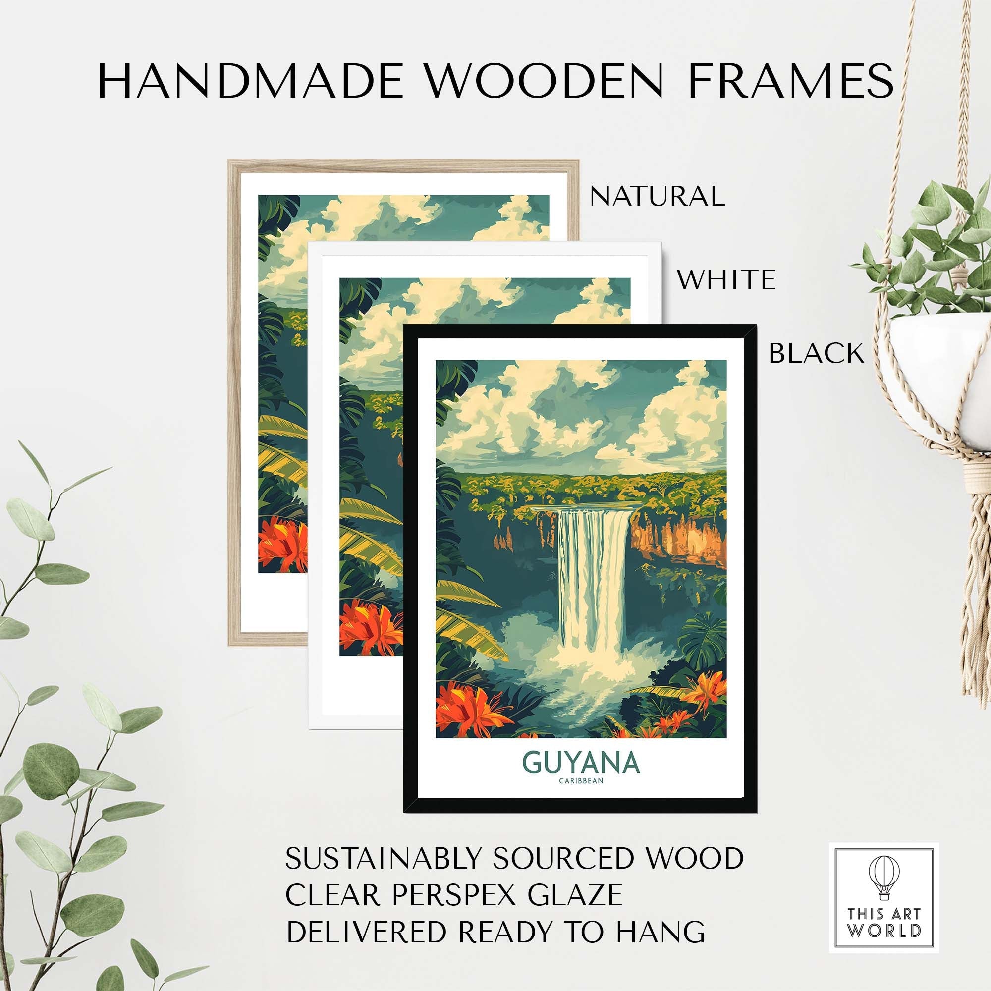 Guyana Wall Art - Vibrant Caribbean Travel Print to Bring Home Memories