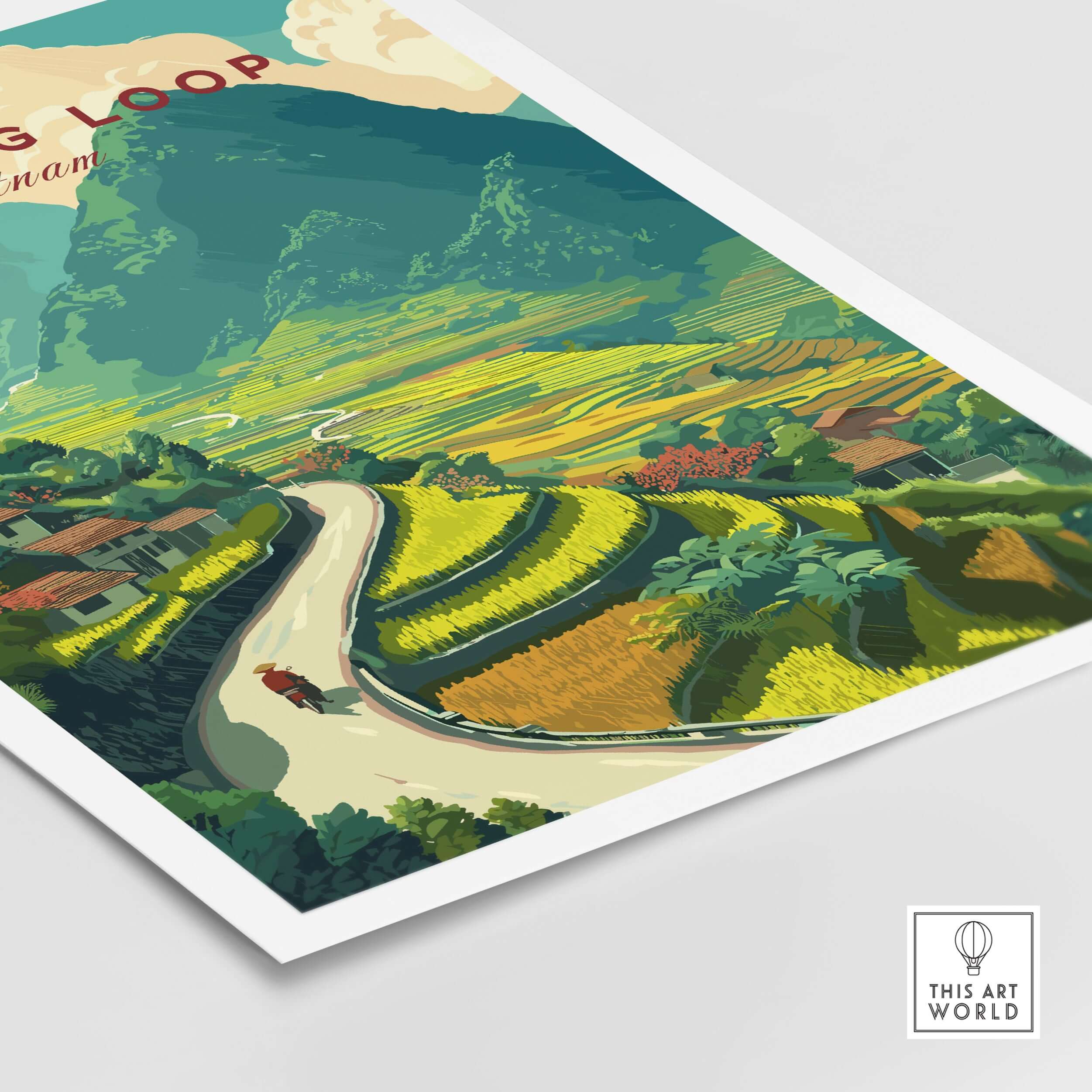 Ha Giang Loop Vietnam Travel Poster | Rice Terraces Art – This Art