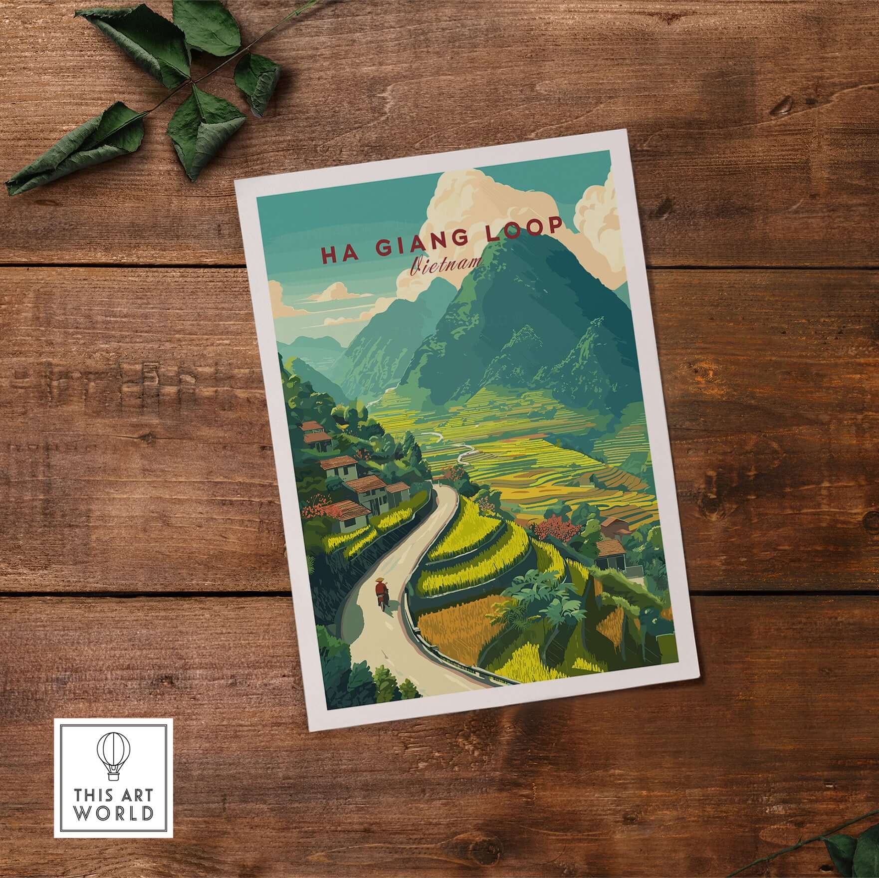 Ha Giang Loop Vietnam Travel Poster | Rice Terraces Art – This Art