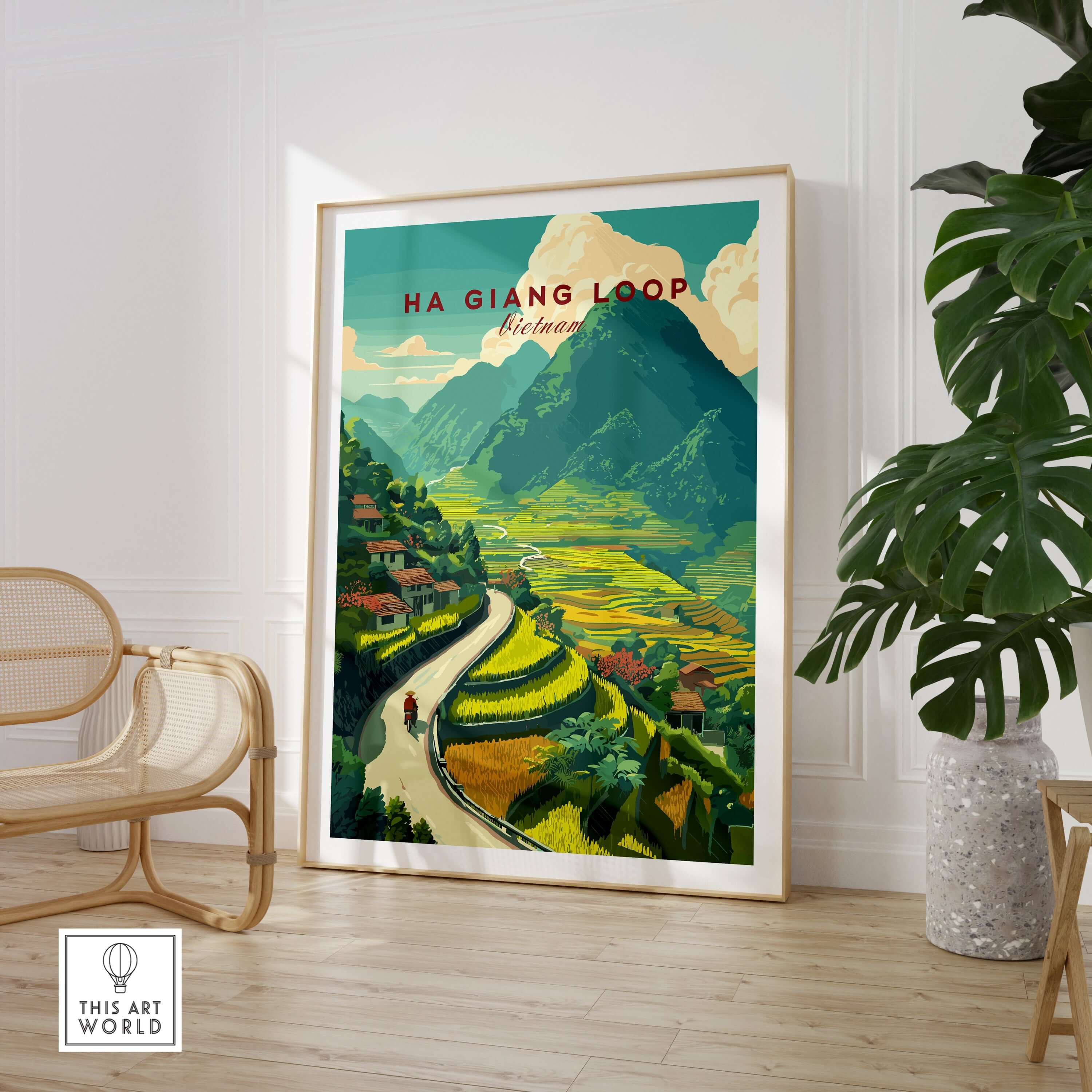 Ha Giang Loop Vietnam Travel Poster | Rice Terraces Art – This Art