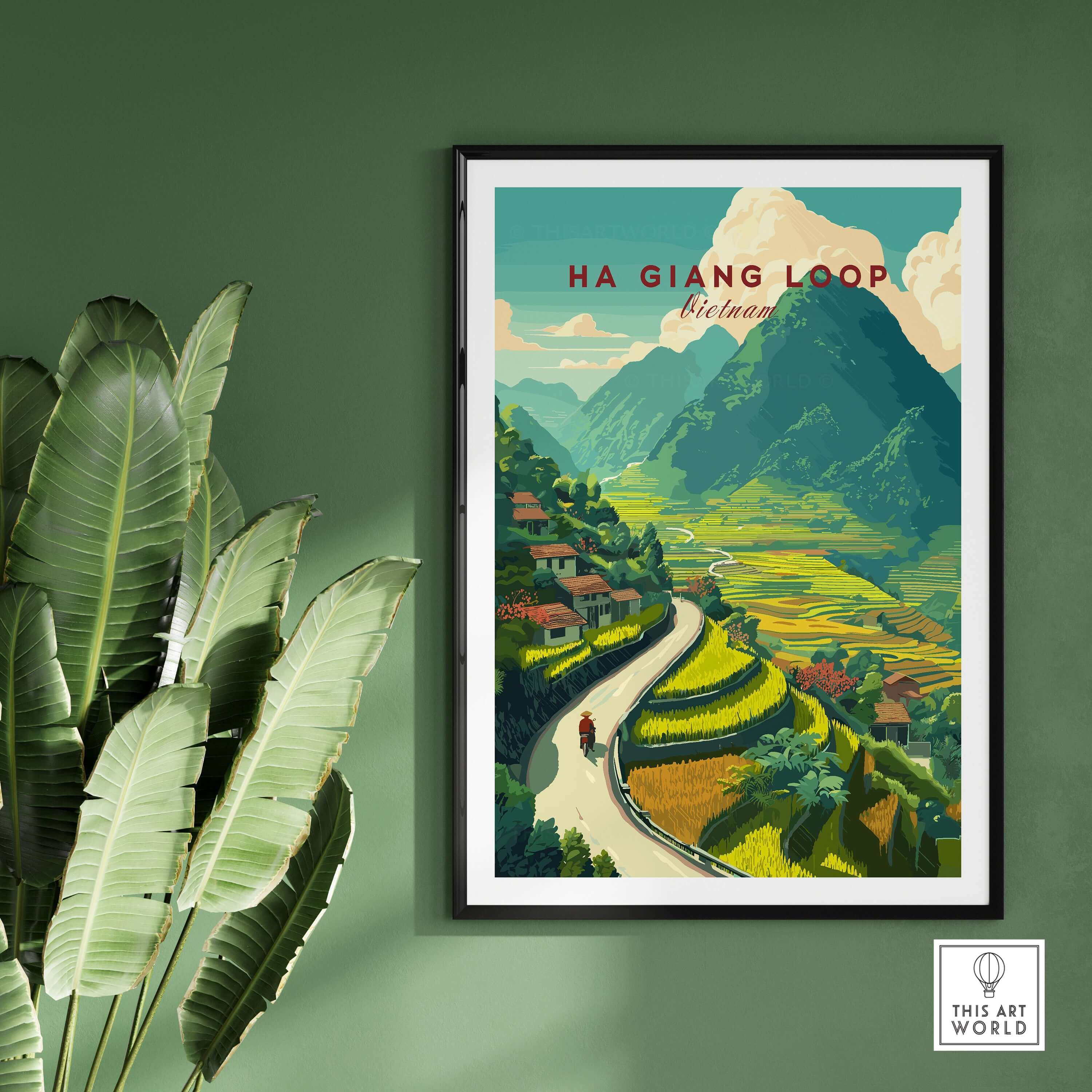 Ha Giang Loop Vietnam Travel Poster | Rice Terraces Art – This Art