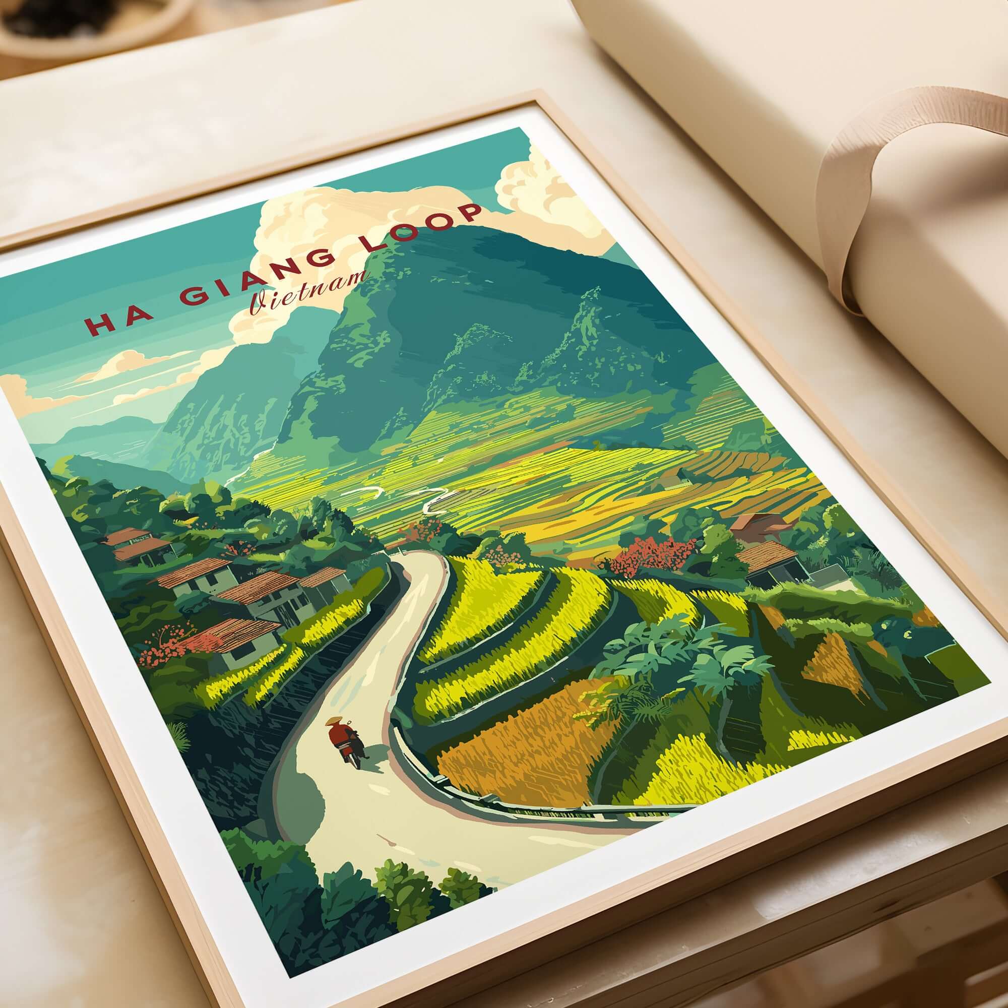 Ha Giang Loop Vietnam Travel Poster | Rice Terraces Art – This Art
