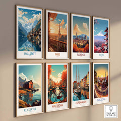 Hallstatt Poster Austria part of our best collection or travel posters and prints - This Art World