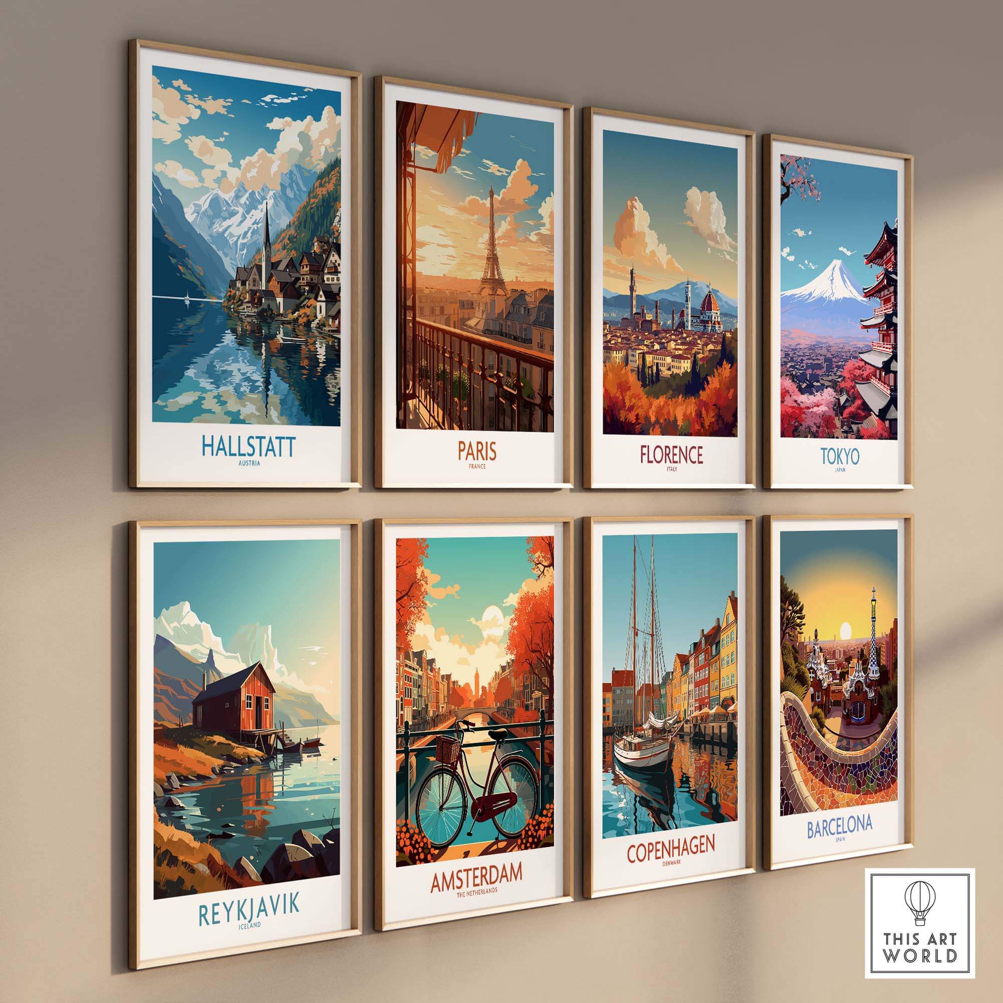 Hallstatt Poster Austria part of our best collection or travel posters and prints - This Art World