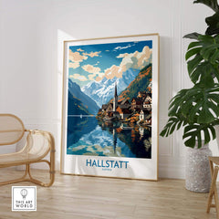 Hallstatt Poster Austria part of our best collection or travel posters and prints - This Art World
