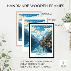 Hallstatt Poster Austria part of our best collection or travel posters and prints - This Art World