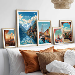 Hallstatt Print Austria part of our best collection or travel posters and prints - This Art World