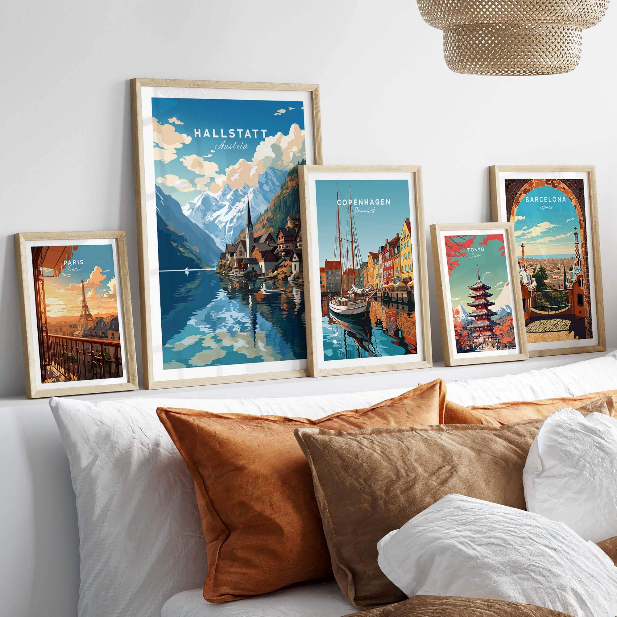 Hallstatt Print Austria part of our best collection or travel posters and prints - This Art World