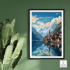 Hallstatt Print Austria part of our best collection or travel posters and prints - This Art World