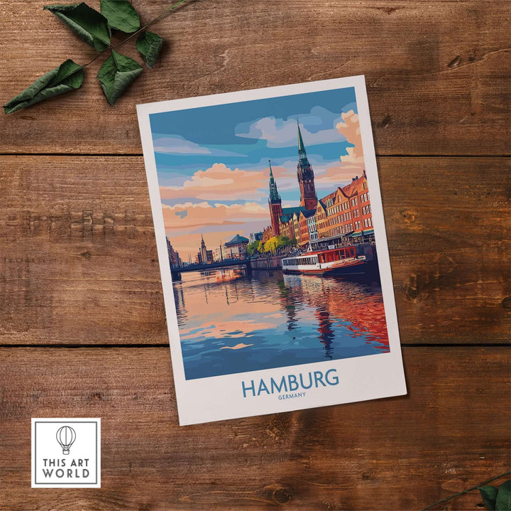 Hamburg Travel Poster