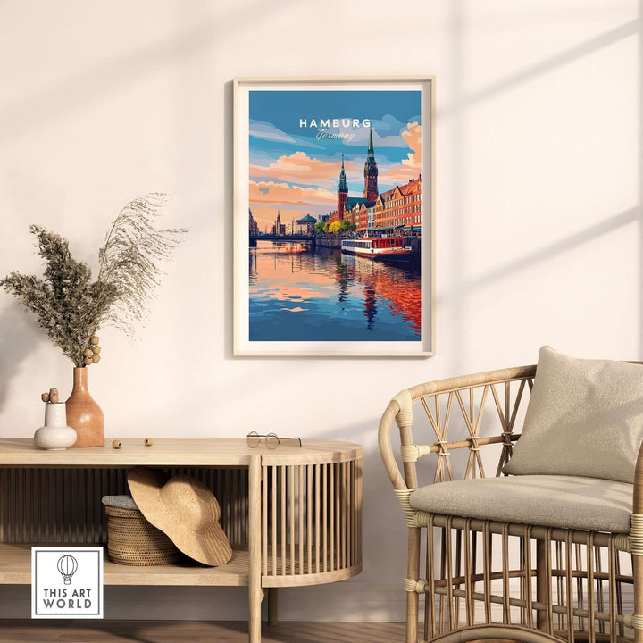 Hamburg Travel Print