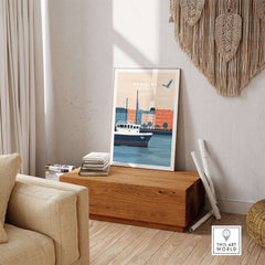 Hamburg Wall Art showcasing a picturesque view of Hamburg's waterfront and architecture, perfect for home décor.