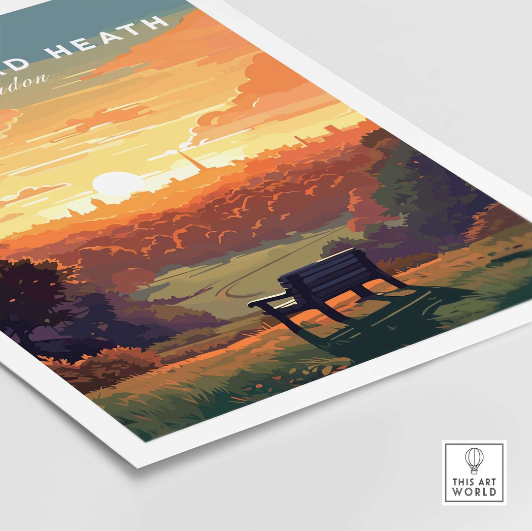 Hampstead Heath Art Print view our best collection or travel posters and prints - ThisArtWorld