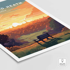 Hampstead Heath Art Print view our best collection or travel posters and prints - ThisArtWorld