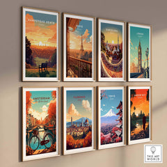Hampstead Heath Art Print view our best collection or travel posters and prints - ThisArtWorld