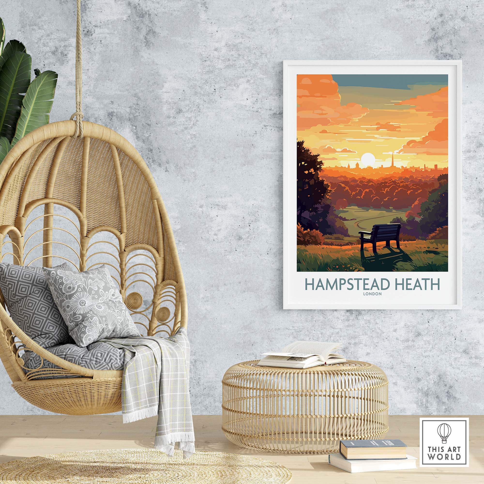 Hampstead Heath Poster - Tranquil London Art Print – This Art World