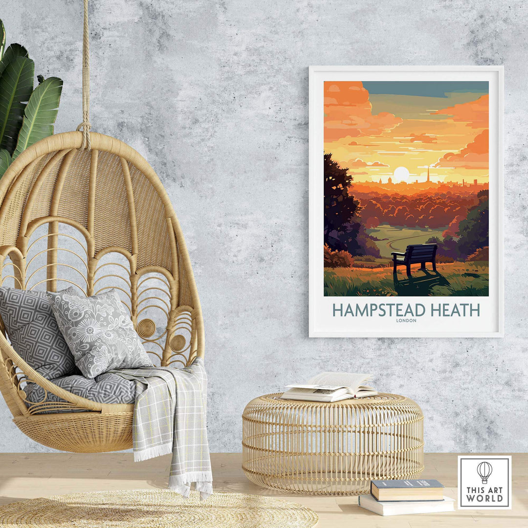 Hampstead Heath Poster view our best collection or travel posters and prints - ThisArtWorld