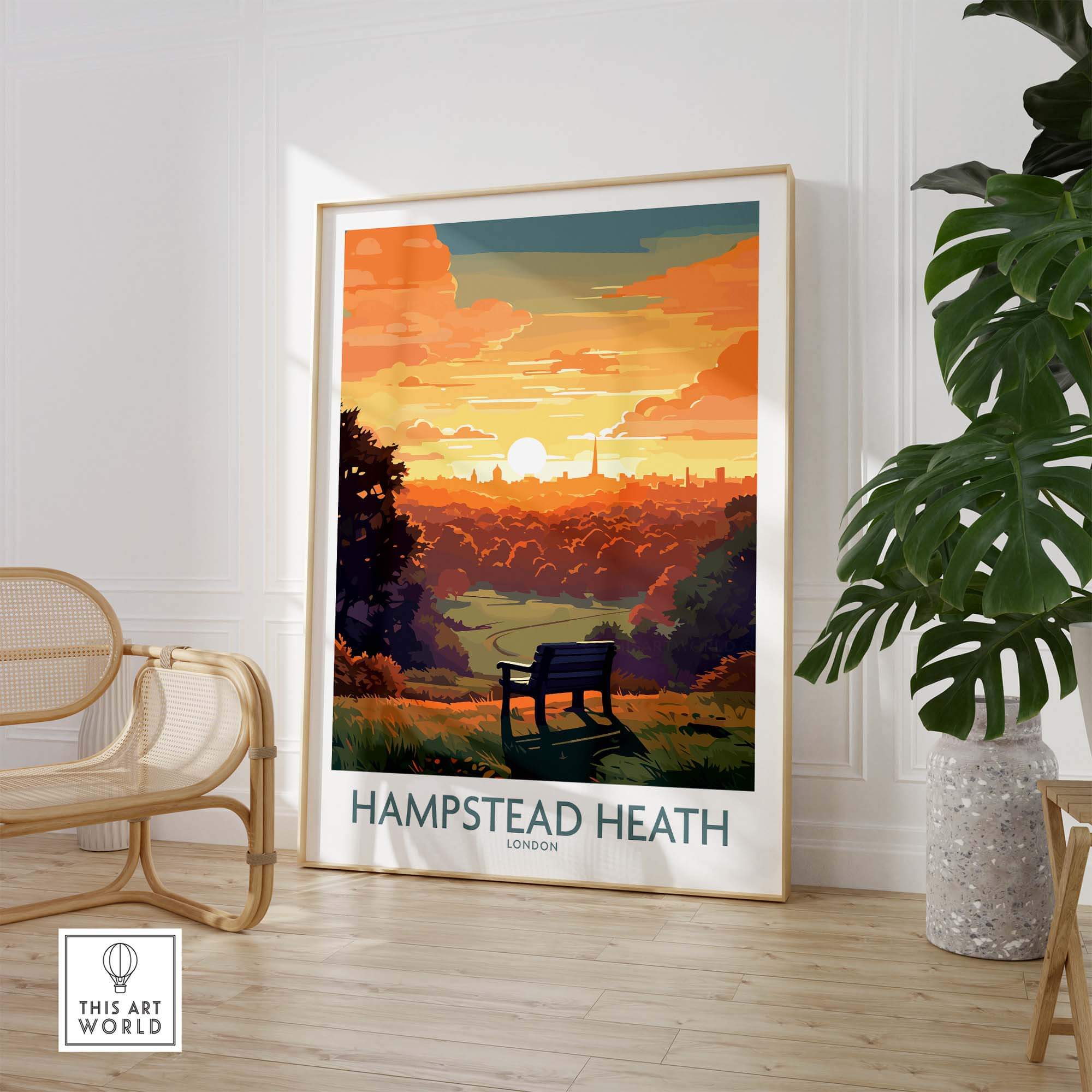 Hampstead Heath Poster - Tranquil London Art Print – This Art World