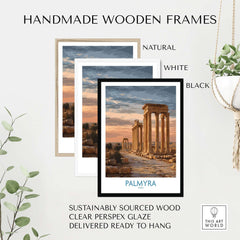 Palmyra Poster - Syria Architectural Art Print - Ancient History Wall Art in handmade wooden frames