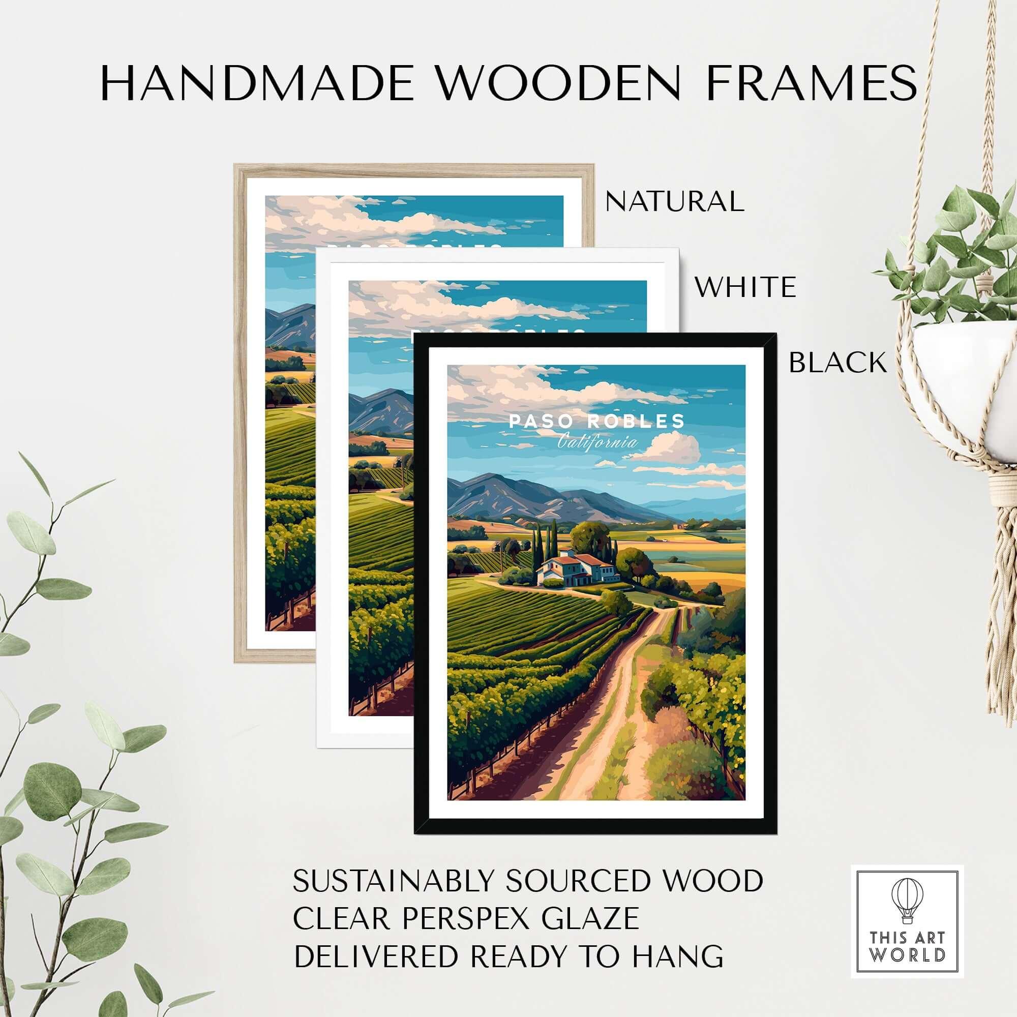 Paso Robles Farmhouse and Vines Print | California Wine Lover Wall