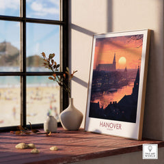 Hanover Wall Art Print featuring a stunning sunset view, perfect for adding warmth to your home decor.