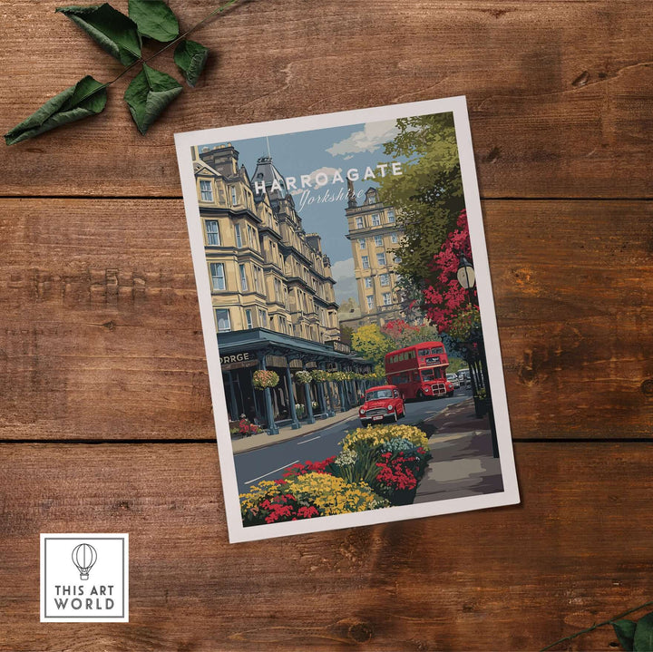 Harrogate Print | English City Wall Decor featuring iconic streets and architecture of Harrogate.