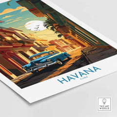 Havana Print part of our best collection or travel posters and prints - This Art World