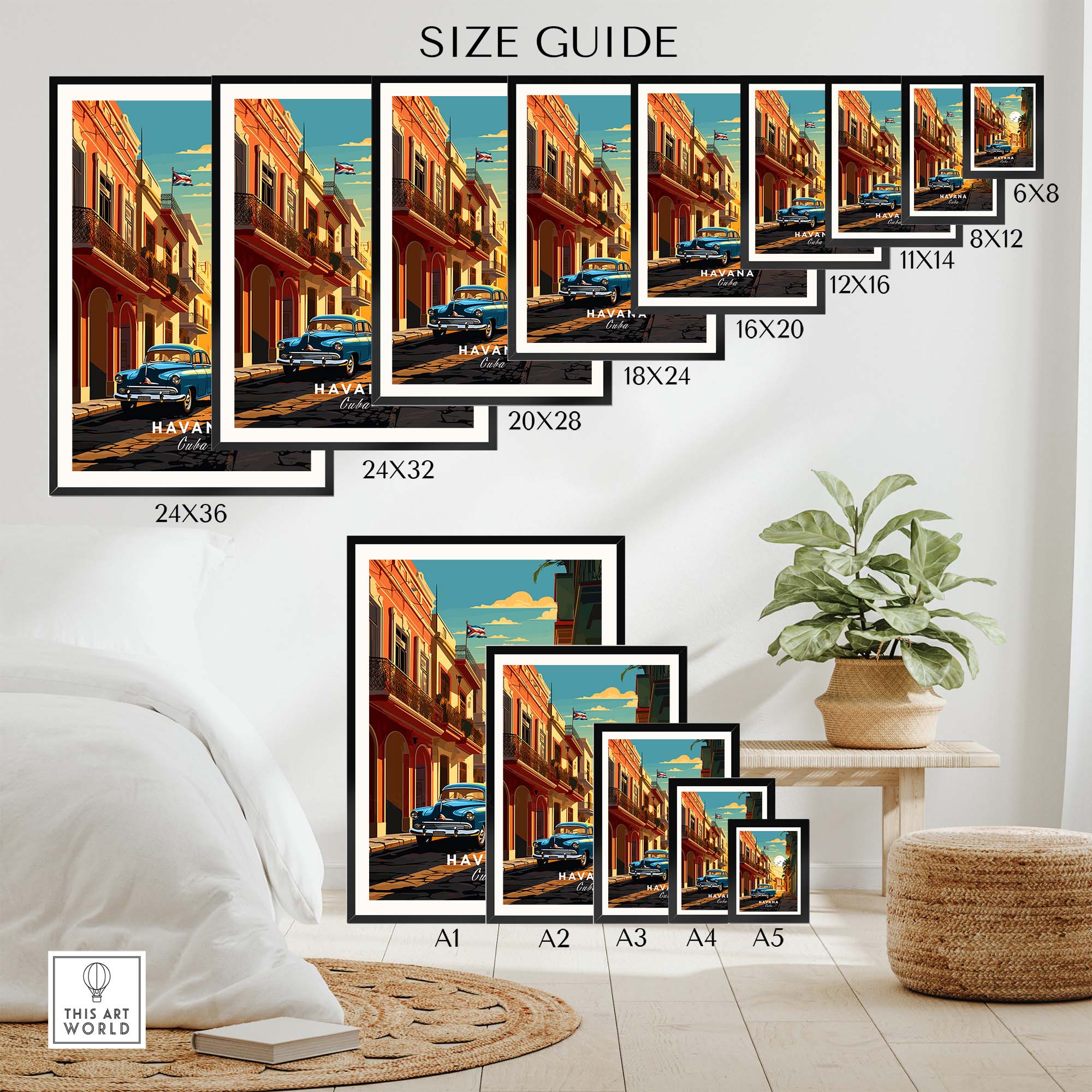 Havana Travel Poster part of our best collection or travel posters and prints - This Art World