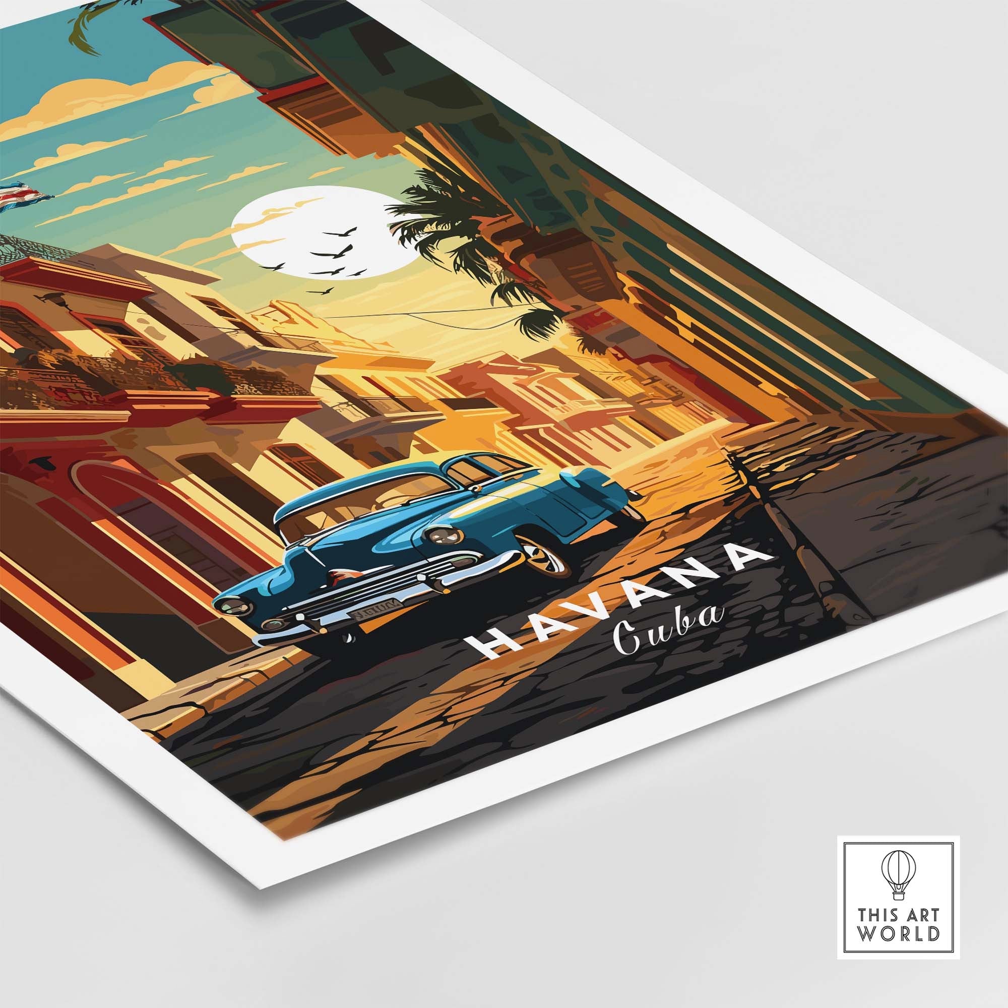 Havana Travel Poster part of our best collection or travel posters and prints - This Art World