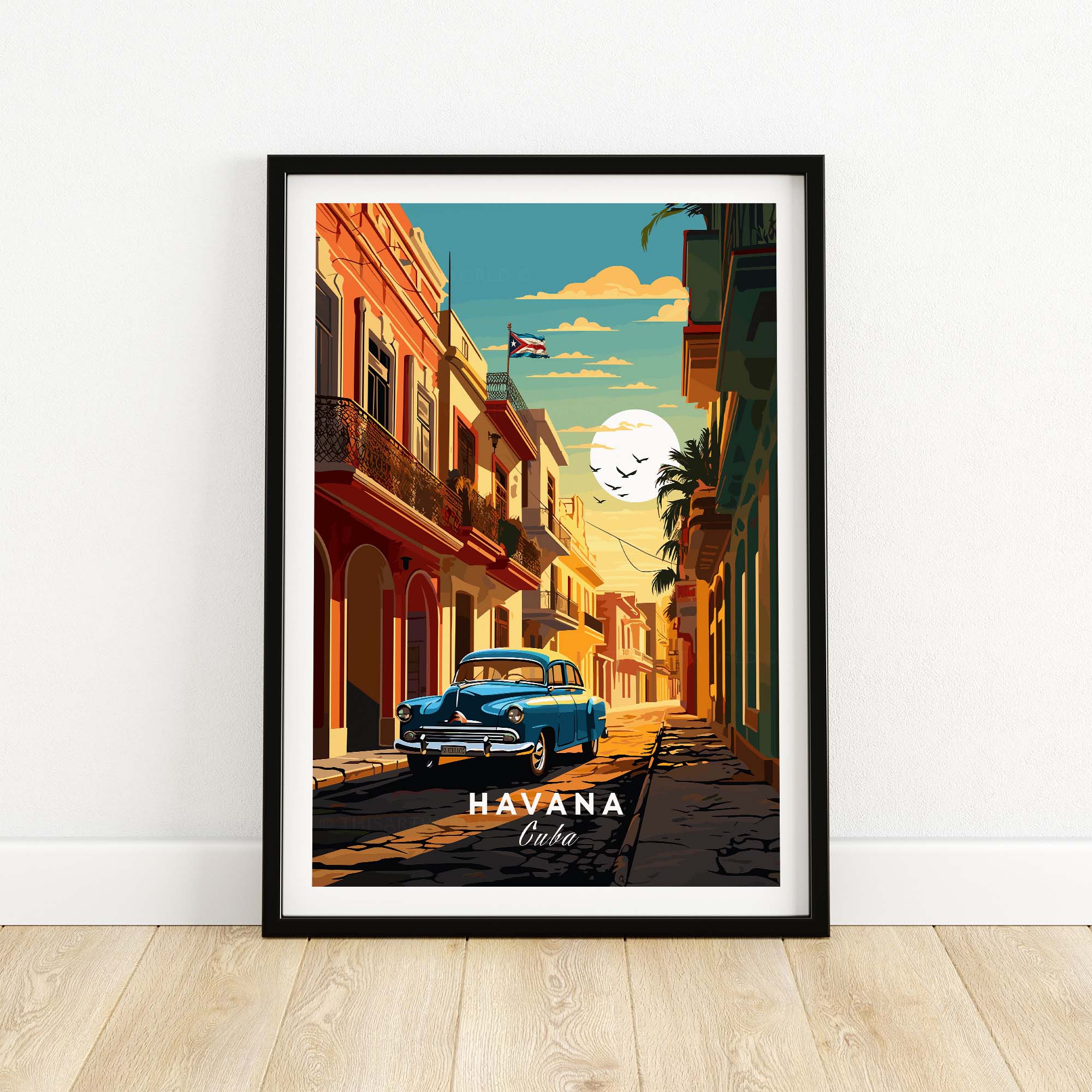 Havana Travel Poster part of our best collection or travel posters and prints - This Art World