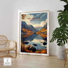 Helvellyn Lake District Travel Poster-This Art World