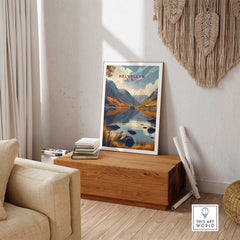 Helvellyn Lake District Travel Poster-This Art World