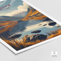 Helvellyn Lake District Travel Poster-This Art World