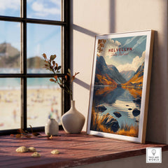 Helvellyn Lake District Travel Poster-This Art World