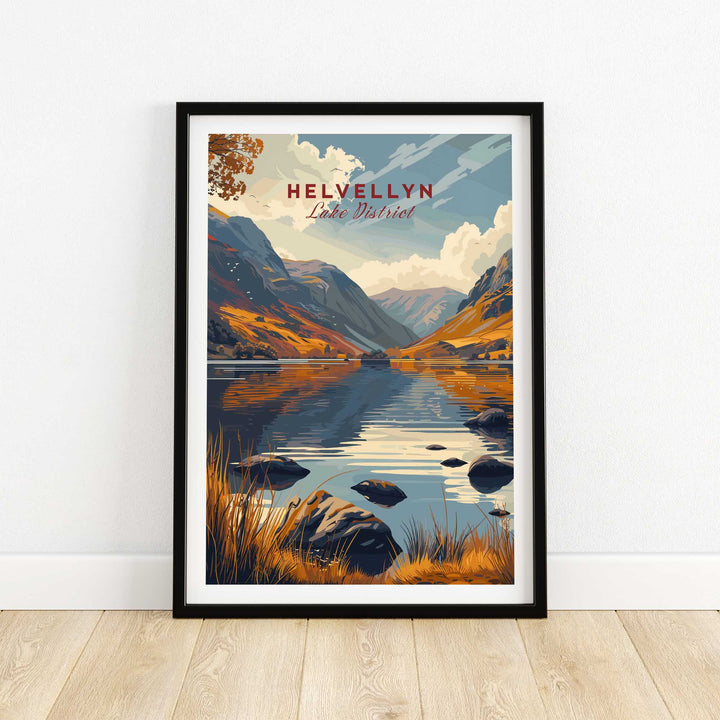 Helvellyn Lake District Travel Poster-This Art World