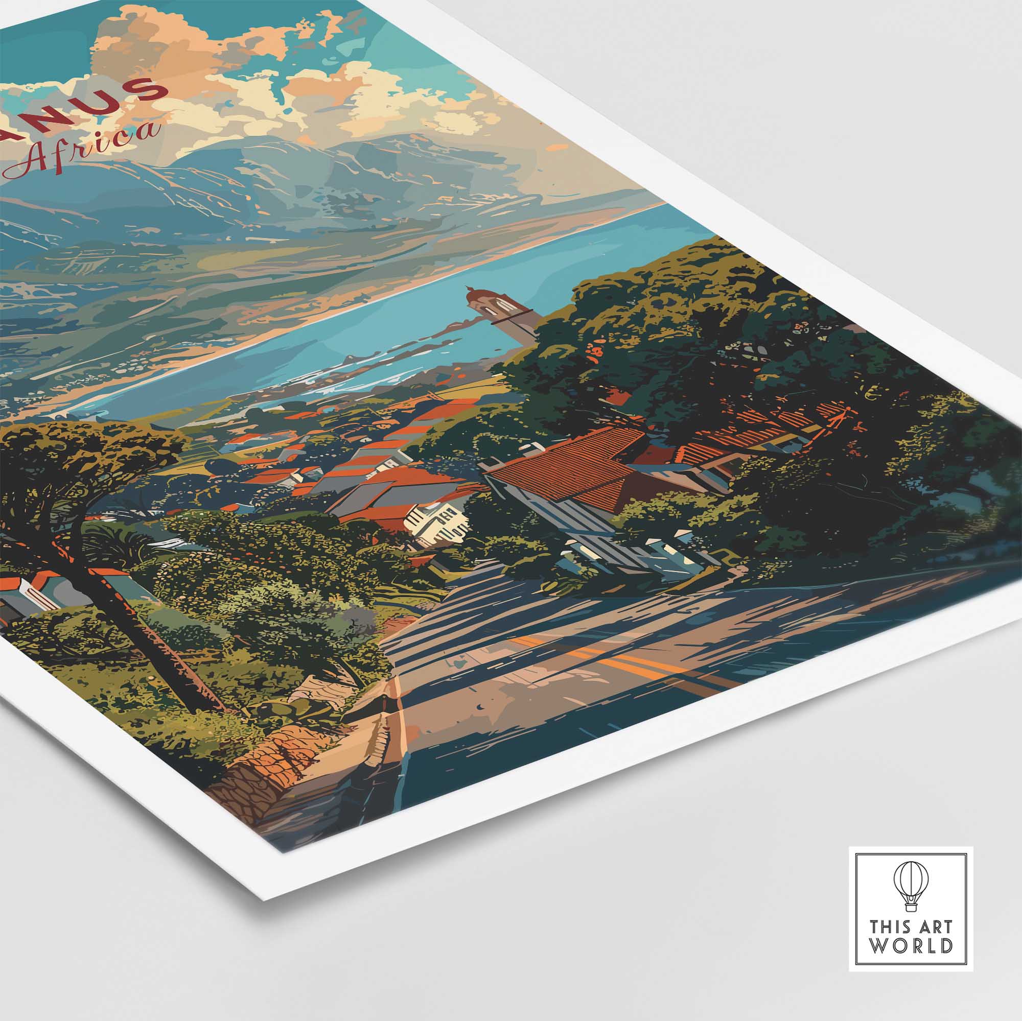 Hermanus Art Print South Africa featuring vibrant landscapes and culture of the seaside town.